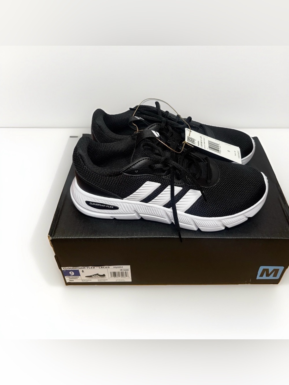 Adidas Men's Cloudfoam Flex Sneakers Shoes Black, Size 9  NWT